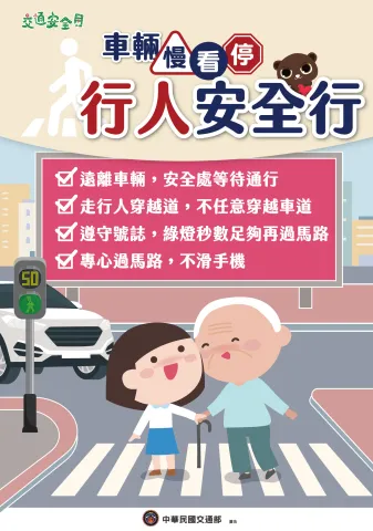 2025交通安全月海報_行人版